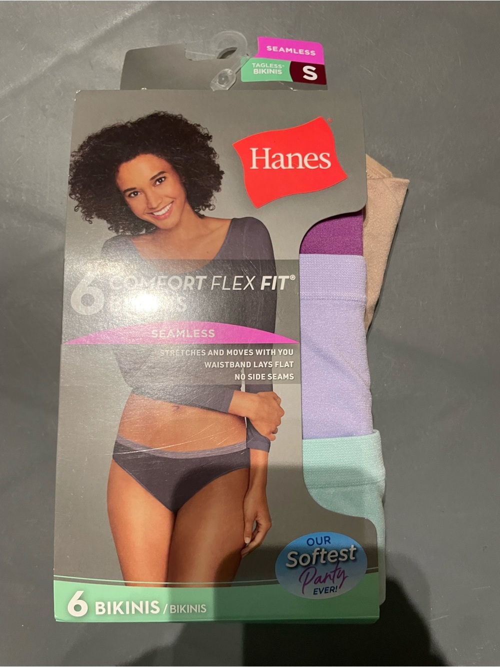 Hanes Women's Seamless Bikini Underwear, Comfort Flex Fit, 5-Pack Assorted S